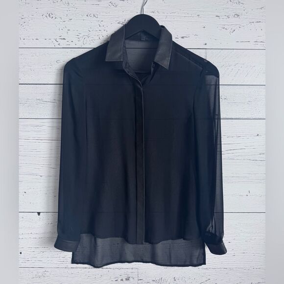 IZZUE Collection - Black Sheer Blouse - Picture 2 of 5